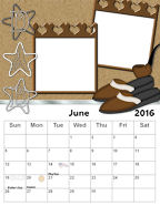 June 2016 Photo Calendar.