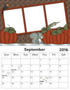 September 2016 Photo Calendar.