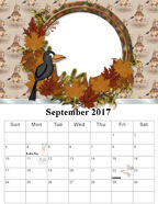 September 2017 Free Downloadable holiday gift calendar paper downloadables
