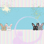 Free Easter Bunny Digi-Scrapbooking Download Page Template Set