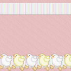 Free Easter Holiday Chick Computer Scrapbooking Downloadables Template Sets.