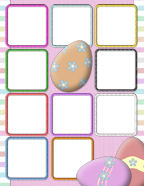 Easter Egg FREE Photo Scrapbook Page Themed Template Downloads.