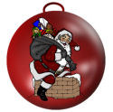 free santa down the chimney christmas ornaments