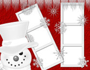 11x8.5 Landscrape format Christmas Scrapbooking Page Template Downloads