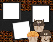 Free Halloween cat cupcakes Photo Greeting Cards, Postcards, Holiday Invitations.