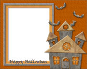 Free Halloween Haunted House Photo Greeting Cards, Postcards, Holiday Invitations.