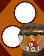 Free Halloween eyeballs jar Photo Greeting Cards, Postcards, Holiday Invitations.