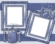 free blue hanukkah scrapbook photo cards elements