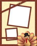 Free Turkey Thanksgiving Photo Greeting/Postcard Themed Template