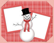 free christmas snow man greeting photo cards 