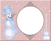 Winter Christmas Snowman Photo Greeting Card Free Downloads
